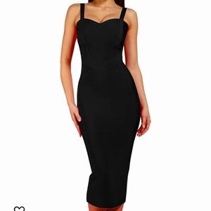 Black bandage bodycon dress